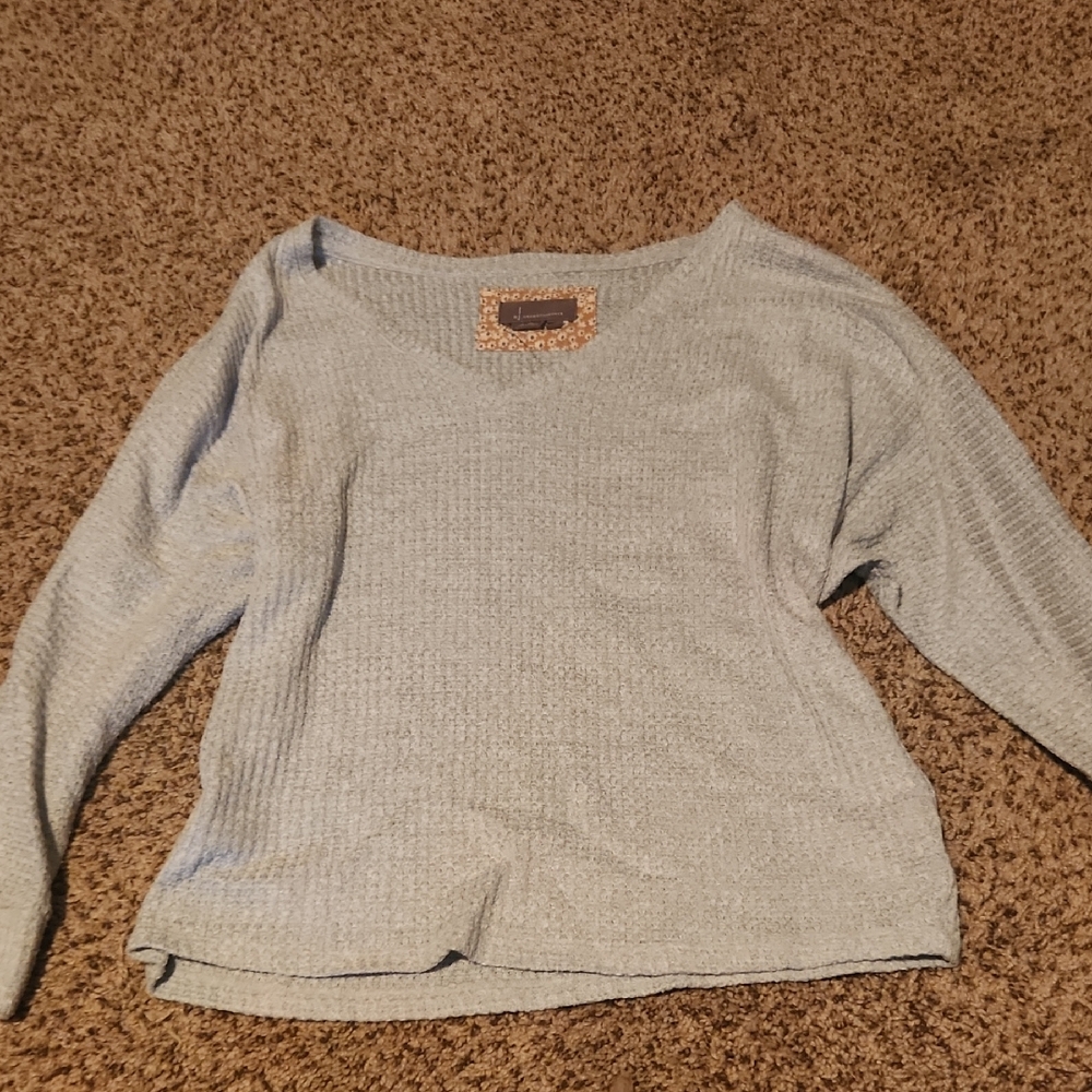 Anthropologie Blue Knit Sweater